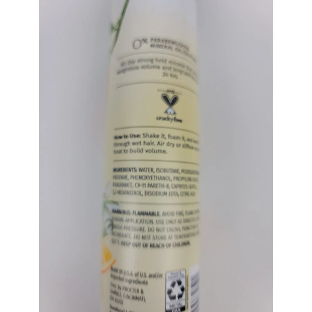 Herbal Essences Volumizing Mousse Citrus Scent 6.8oz Level 4 Max Hold 192g